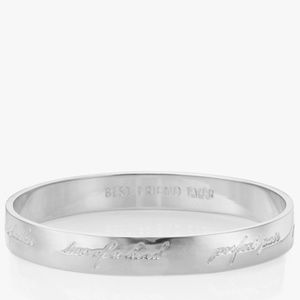 Kate Spade Bracelet Silver Best Friend Ever Bridesmaid Idiom Bangle